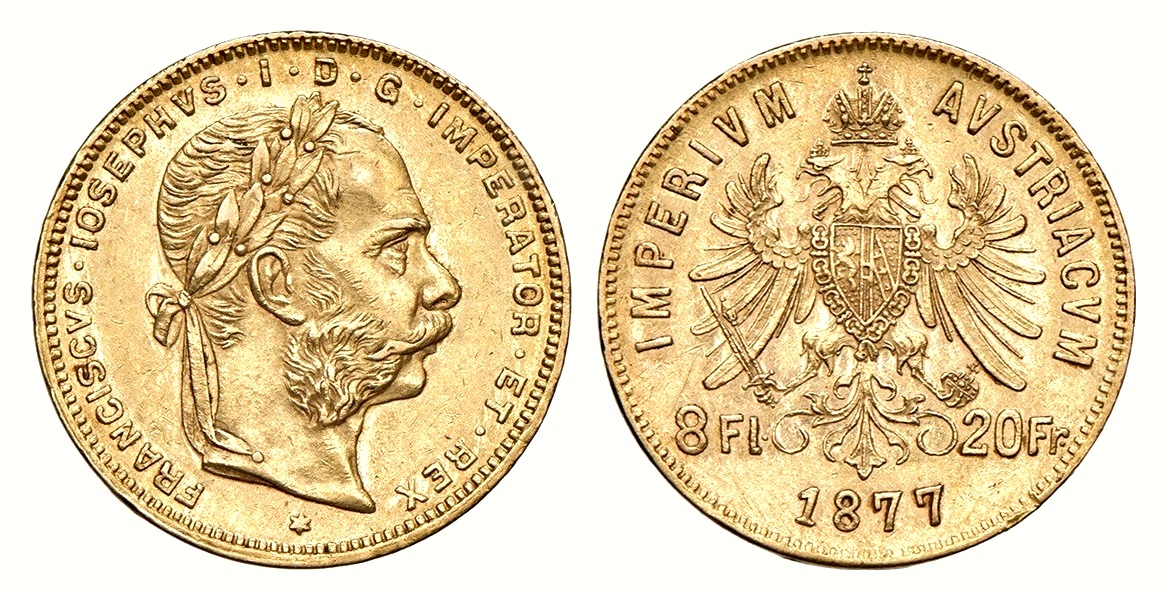 8 Zlatník - 8 Gulden 1877