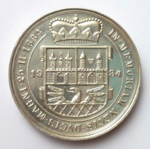 Stříbrná Tolarová medaile 1934 Albrecht z Valdštejna