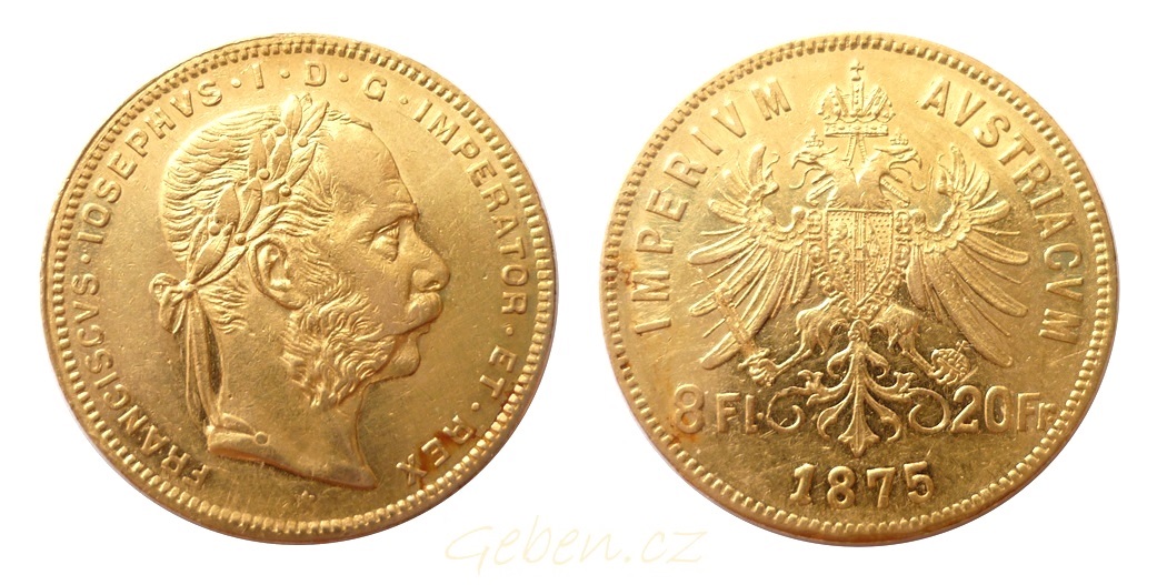8 Zlatník - 8 Gulden 1875