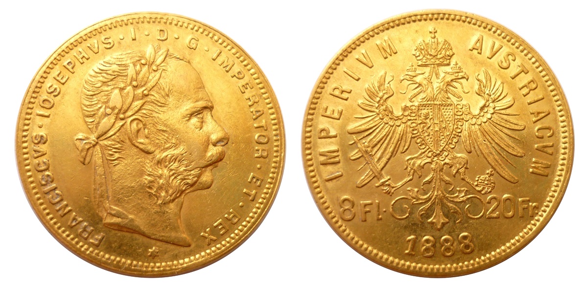 8 Zlatník - 8 Gulden 1888