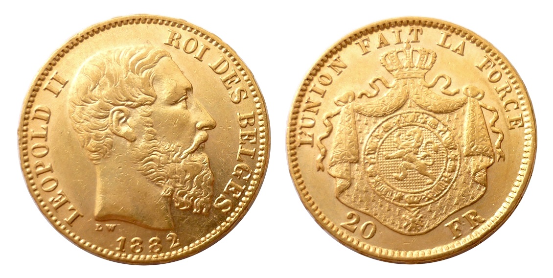 20 Frank 1882 - Leopold II.