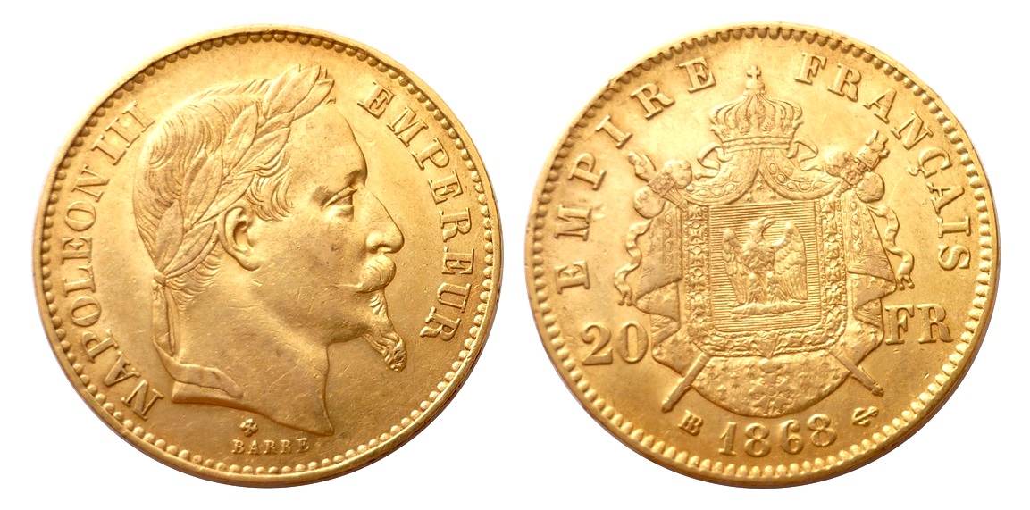 20 Frank 1868 BB - Napoleon III.
