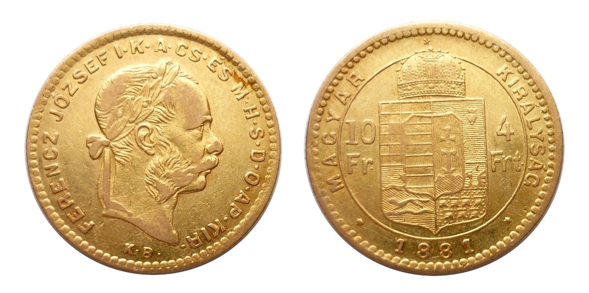 4 Zlatník - 4 Forint 1881 KB
