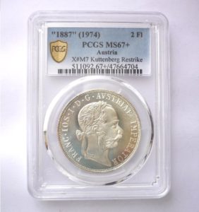 Kutnohorský 2 Zlatník 1887 - R74 ARTIA Kolářský - PCGS MS67+