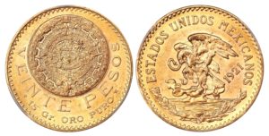 20 Pesos 1921 ! Mexico - Aztécký kalendář