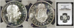 Forint 1892 KB Restrike PROOF - NGC PF 65 !