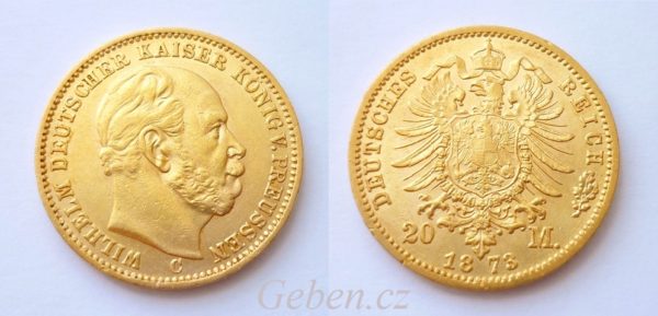 20 Mark 1873 C Wilhelm I.