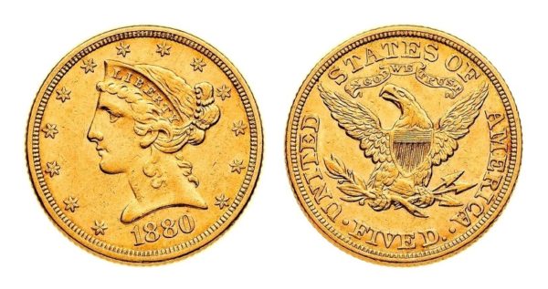5 Dollars 1880 - LIBERTY Head