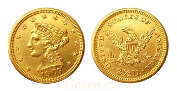 2 1/2 Dollars 1907 Coronet Head – Quarter Eagle