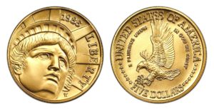 5 Dollars LIBERTY - Socha Svobody 100. výročí - b.k. !