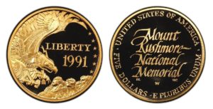 5 Dollars Mount Rushmore USA 50. výročí - PROOF