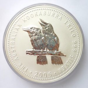 Nádherná stříbrná investiční mince KOOKABURRA 2006 - 1 KILO ! VZÁCNÉ