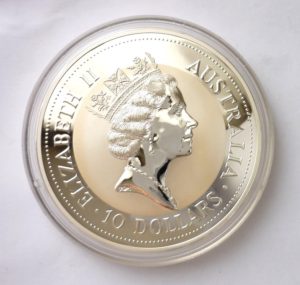 Nádherná investiční stříbrná mince  KOOKABURRA 1993 - 10 Oz STŘÍBRA - Nádherné a vzácné !