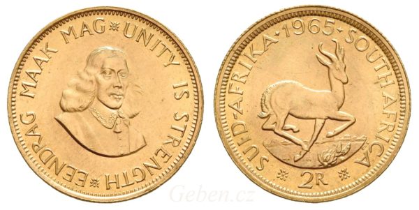 2 Rand 1965 Jižní Afrika - Jan van Riebeeck