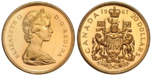 Zlatý 20 Dollar KANADA 1867 - 1967