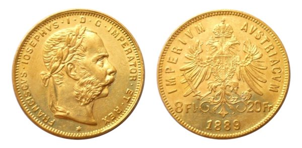 8 Zlatník - 8 Gulden 1889