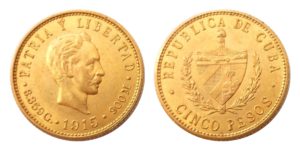 5 Peso 1915 ! CUBA Vzácné