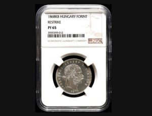 Forint 1868 KB Andělíčkový - Restrike PROOF – NGC PF 65 !