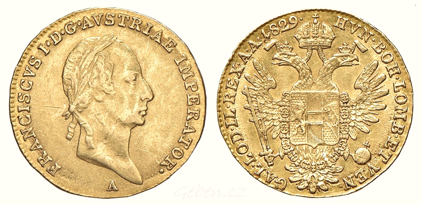 Dukát 1829 A - František II. Vzácný