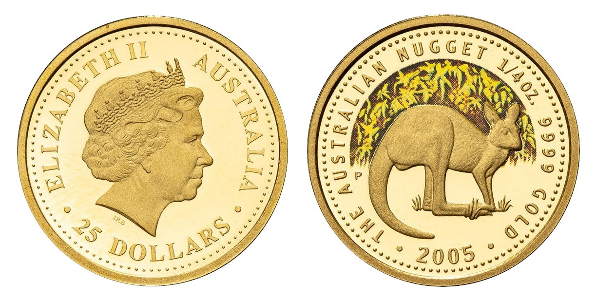 25 Dollars 2005 - Austrálie NUGGET pouze 750 ks ! R