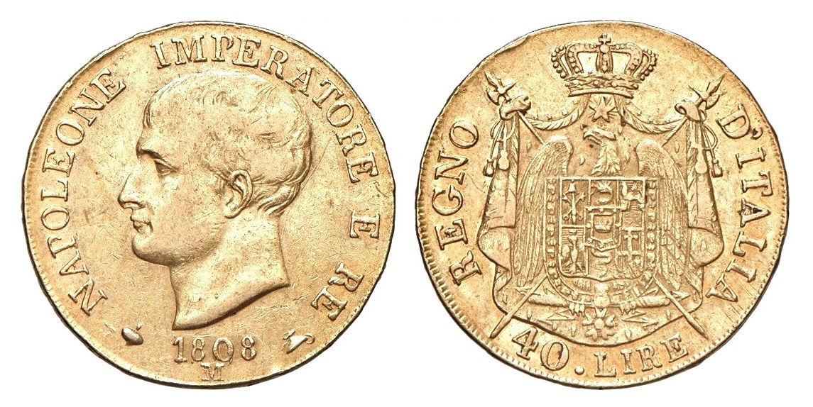 40 Lira 1808 M - Napoleon I.