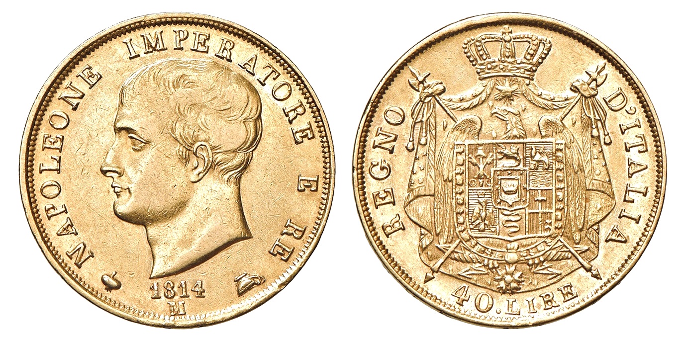 40 Lira 1814 M – Napoleon I.