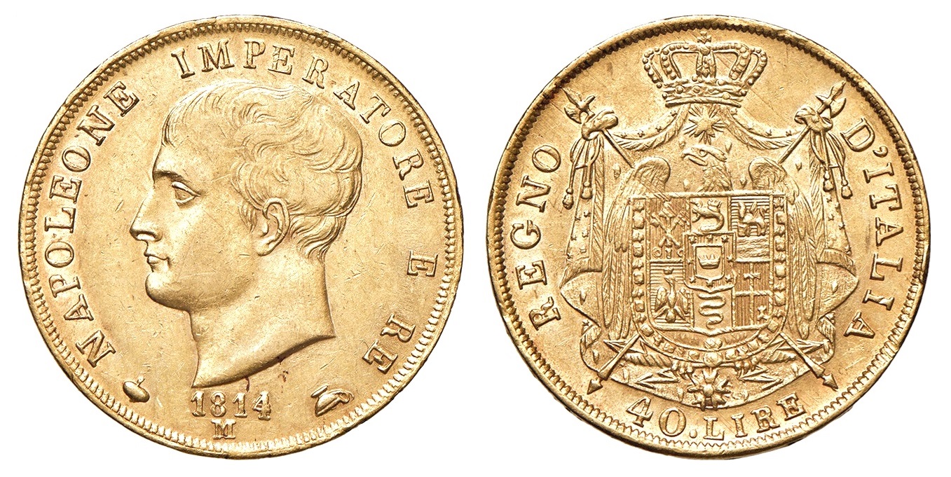 40 Lira 1814 M – Napoleon I.