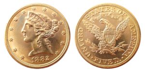 5 Dollars 1882 LIBERTY Head / Half Eagle
