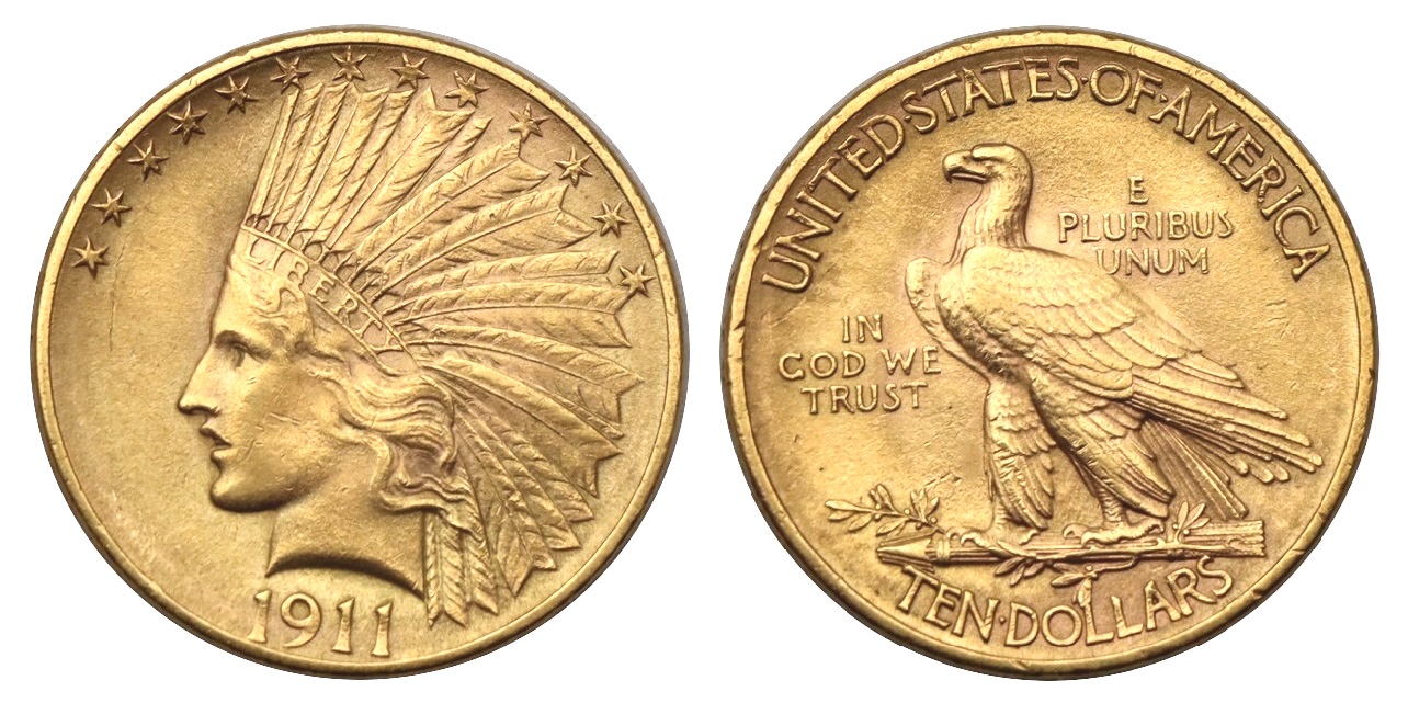 10 Dollars 1911 Indian Head - Eagle